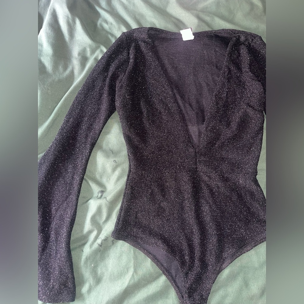 Sparkely black bodysuit - long sleeve